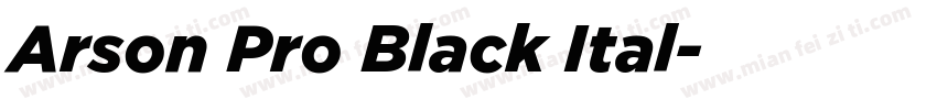 Arson Pro Black Ital字体转换